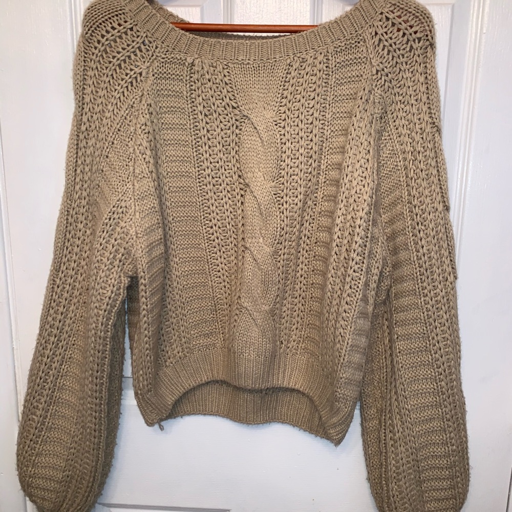 Light brown knit sweater